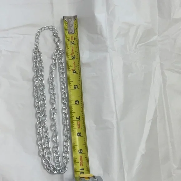 Metal Chain Chunky Gold or Silver - Double Layer Link Chain - Picture 5 of 5